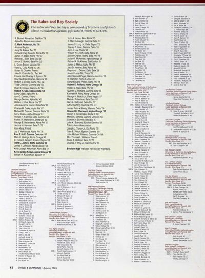 The Sabre And Key Society, Autumn 2005